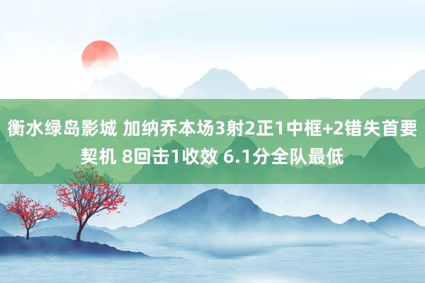 衡水绿岛影城 加纳乔本场3射2正1中框+2错失首要契机 8回击1收效 6.1分全队最低