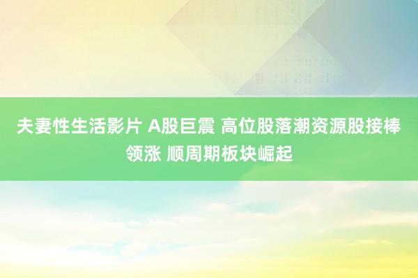 夫妻性生活影片 A股巨震 高位股落潮资源股接棒领涨 顺周期板块崛起