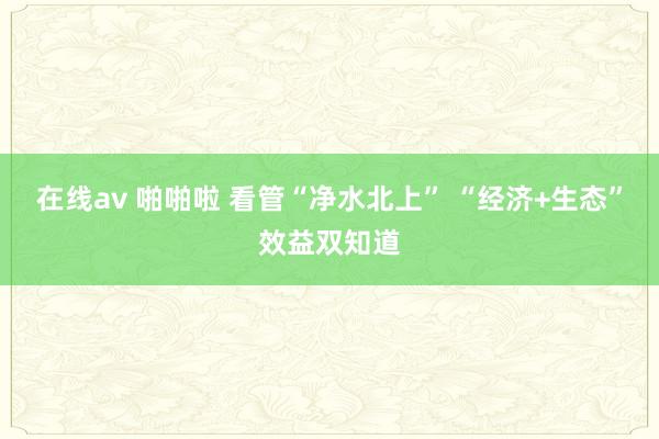 在线av 啪啪啦 看管“净水北上” “经济+生态”效益双知道
